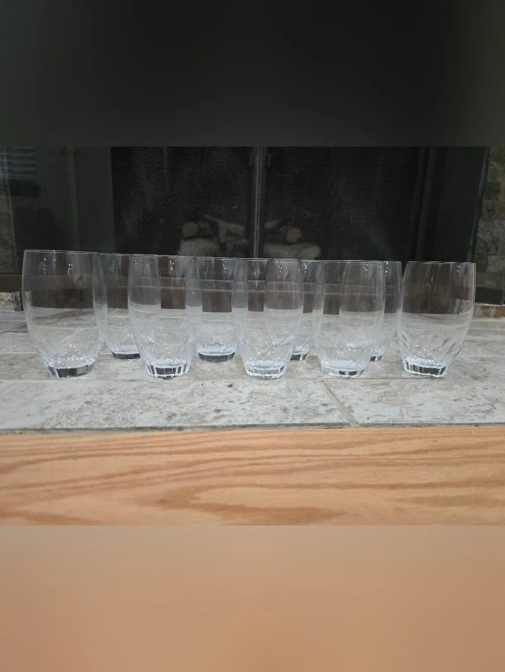 Set 9 Crystal Highball Glasses Cordinates With Schott-Zwiesel Duet Clear 13 Oz